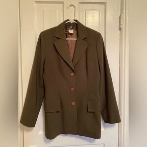 Lea Rome Women's Olive Tailored Blazer